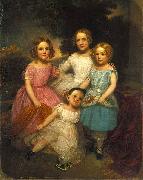 Jarvis John Wesley Adrian Baucker Holmes Children oil painting